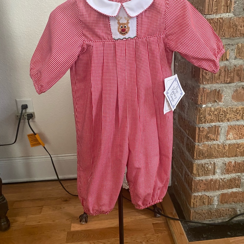 NWT The Bailey Boys Infant Christmas Smocked Long all size 6 months - Picture 15 of 16